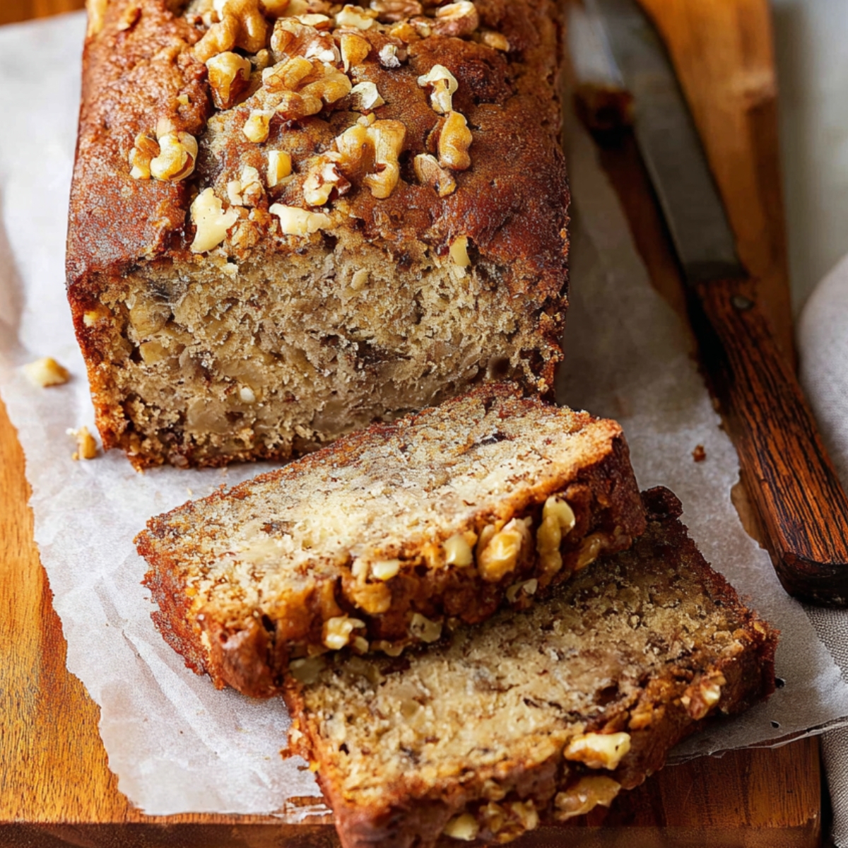 Easy Banana Bread Recipe - Ready in 70 Minutes | So Moist 9 Banana Bread Bananas being mashed in a bowl with a fork. The mashed bananas are being prepared for the banana bread, with other ingredients like walnuts and eggs nearby.